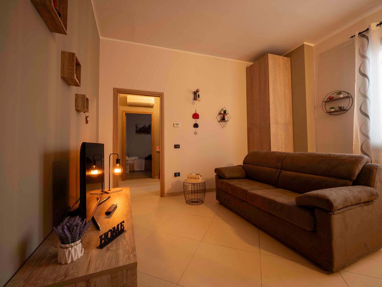 Ampio open space e zona giorno della casa vacanze Dimora Porta Vicenza